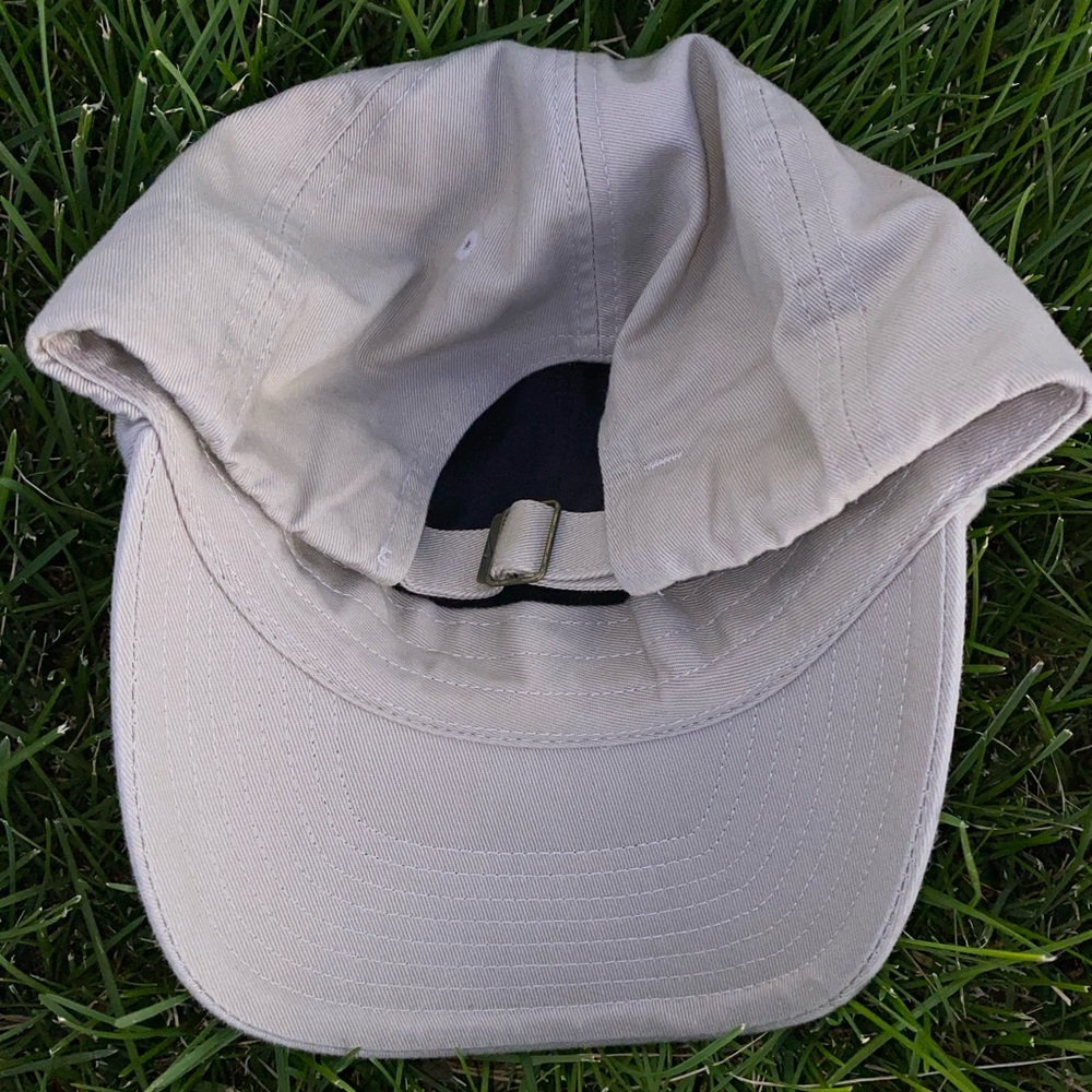 Nike dad hat blue swoosh adjustable strap tan OS - Picture 2 of 4